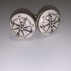 Ceramic Compass Furniture Cabinet Hardware Knobs