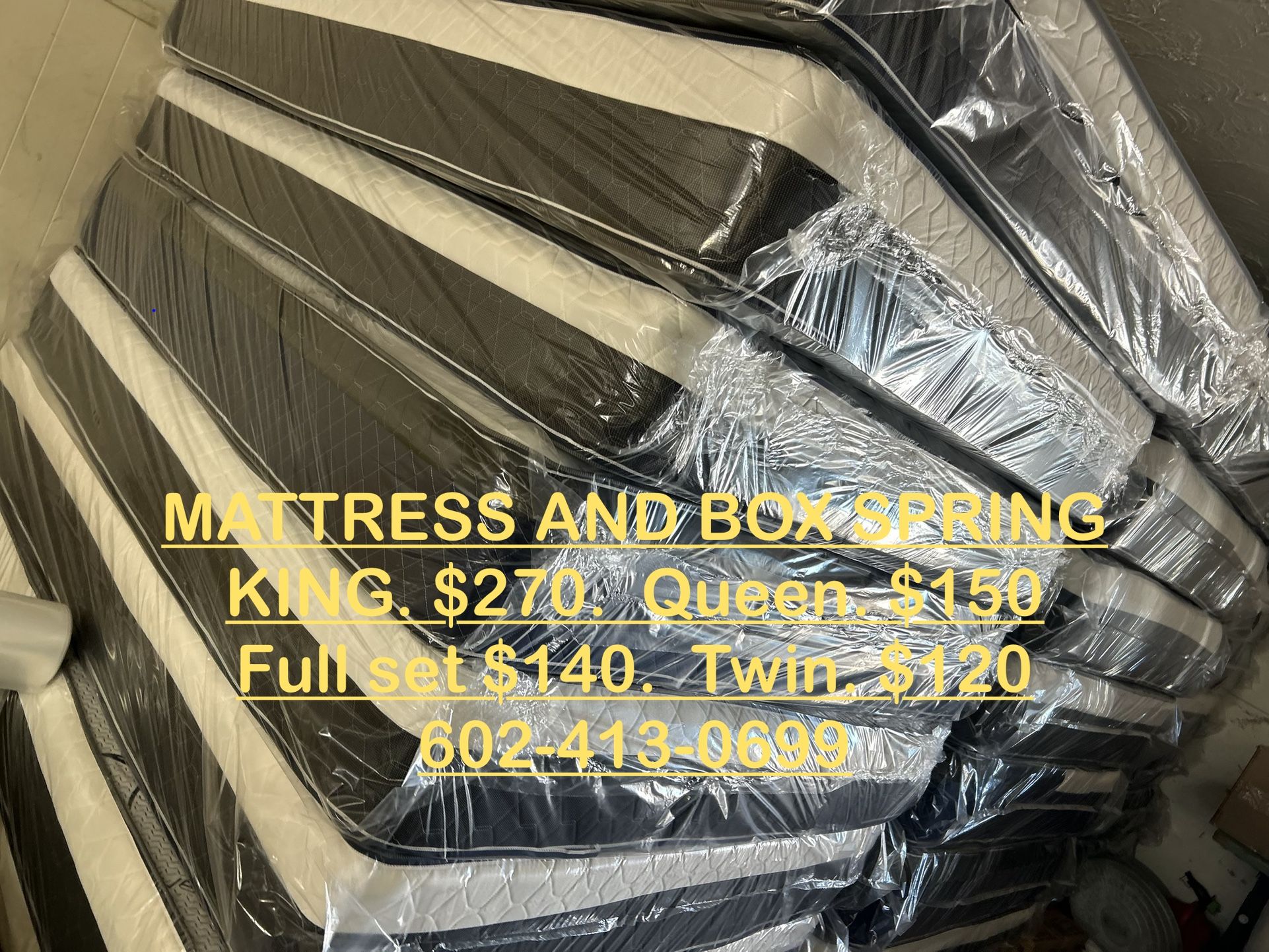 King. Queen. Full. Twin. Bed And Box Spring 