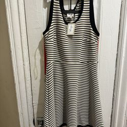 New Striped Sleeveless Summer Dress Size 12