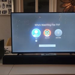 TV With Sound Bar And Subwoofer 