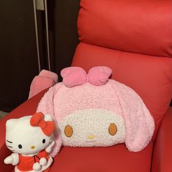 My melody Pillow And Hello Kitty Plush 