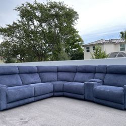 Couch/Sofa Sectional - Recliners - Chenille - Blue - Delivery Available 🚛