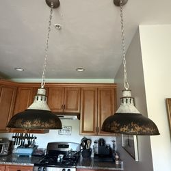 Two Kitchen Island Light Pendants