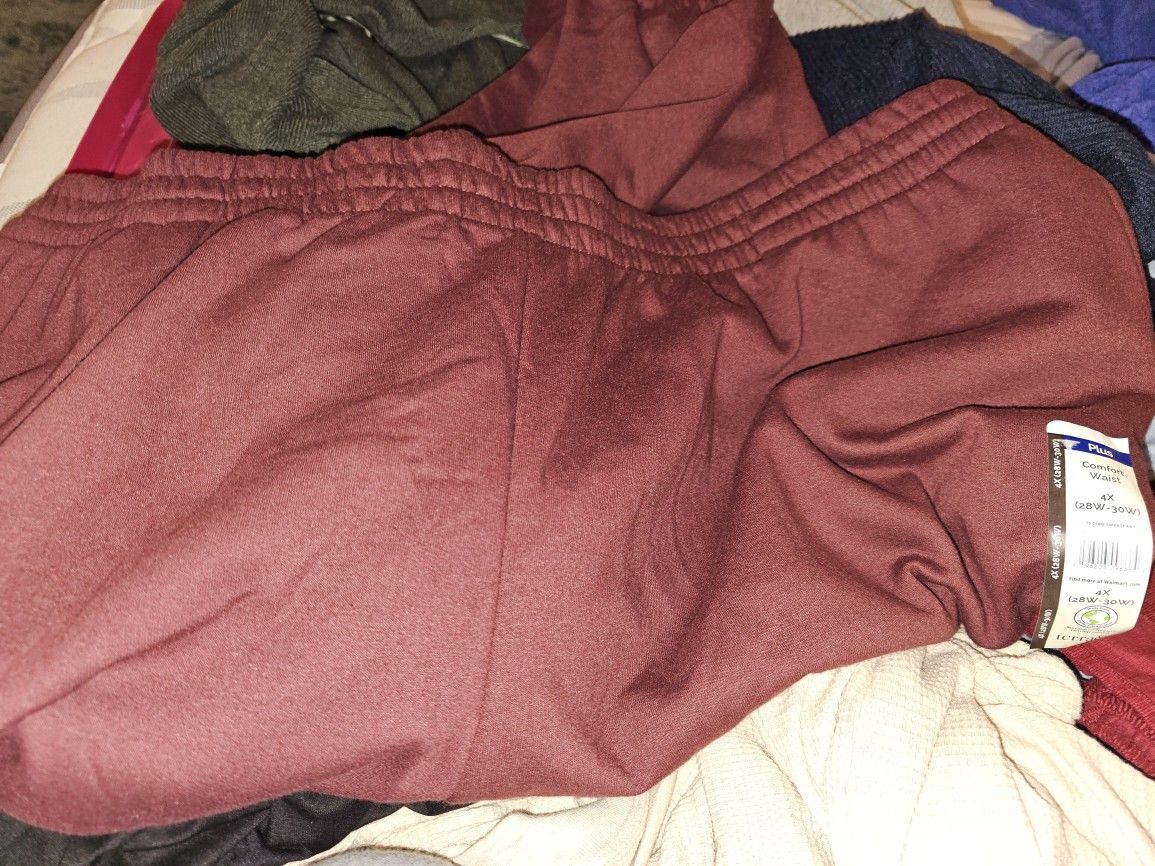 Womens Size 4x 28w 30w Terra And Sky Red Sweatpants 