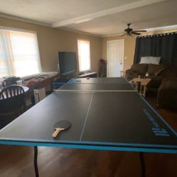 MD Sports Ping Pong Table / Black And Blue / Foldable / 8x6