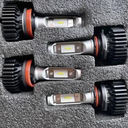 9006/HB4 Low Beam and 9005/HB3 High Beam LED Headlight Bulbs