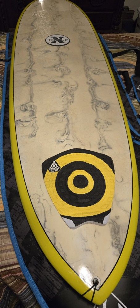 New 6'6" Quad Triple X "Stinger" Surfboard & Bag