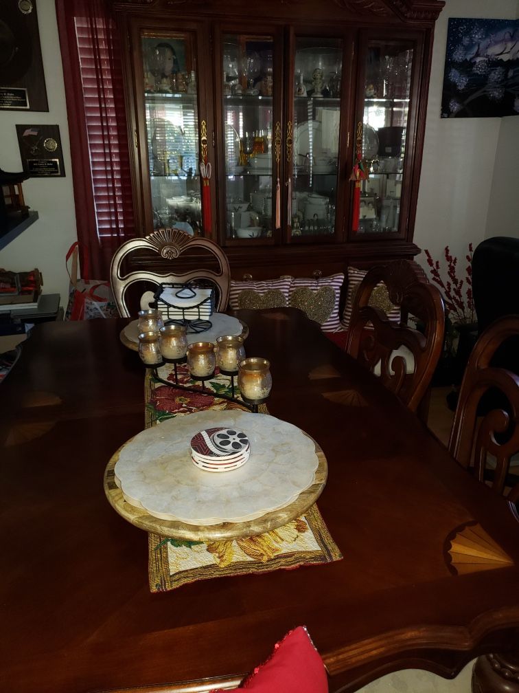 Cherry Oak Dining Table With Chairs