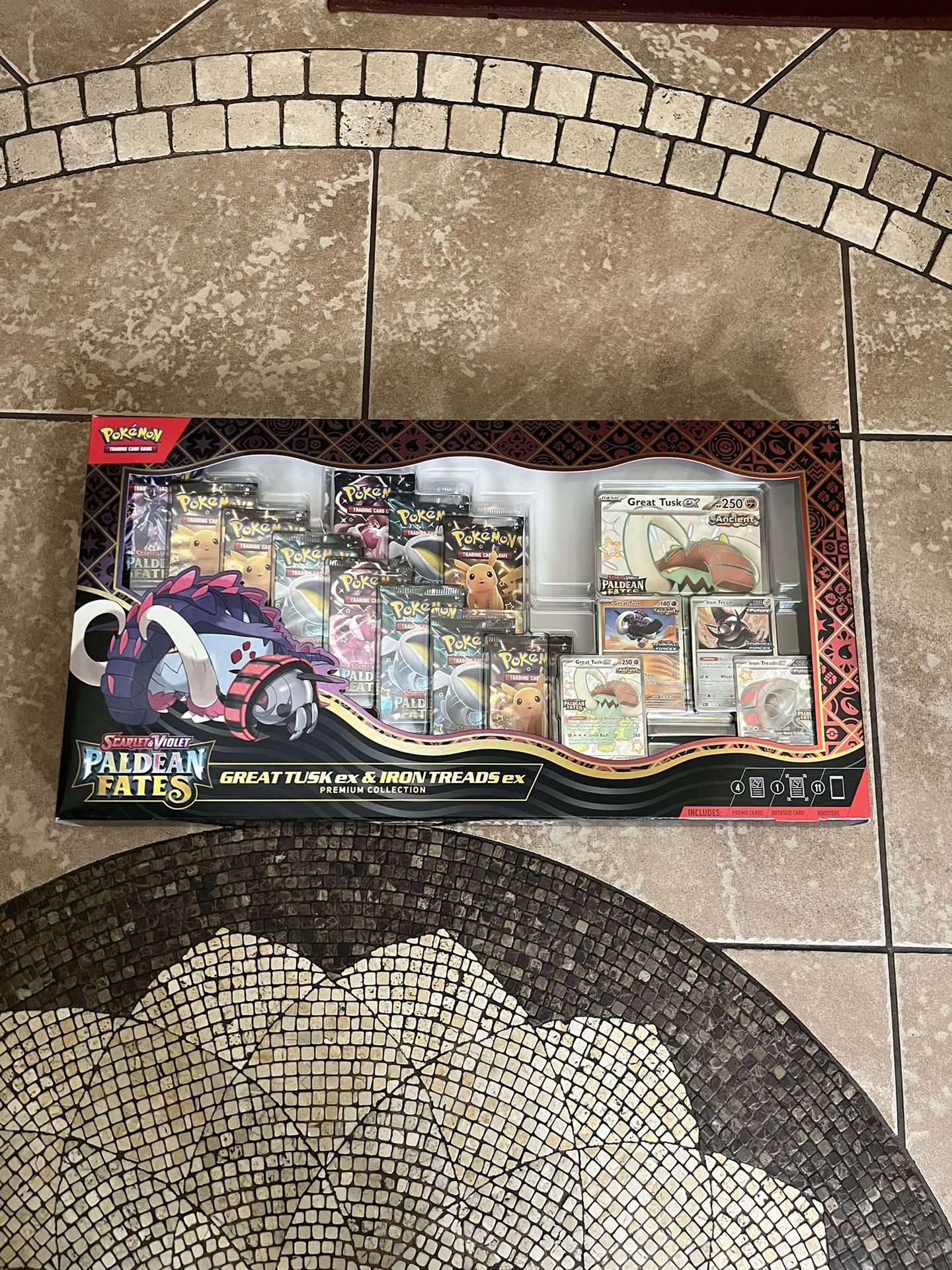 Pokemon Paldean Fates Great Tusk Iron Threads Ex Premium Collection
