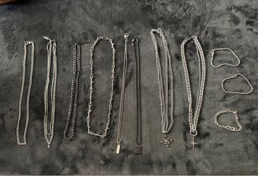 Lot of new chains and bracelets