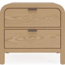 Brand new pair of solid wood curved nightstand - Joss & Main Essie 2-Drawer