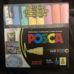 Brand new Posca paint markers 8 pack - pastel colors