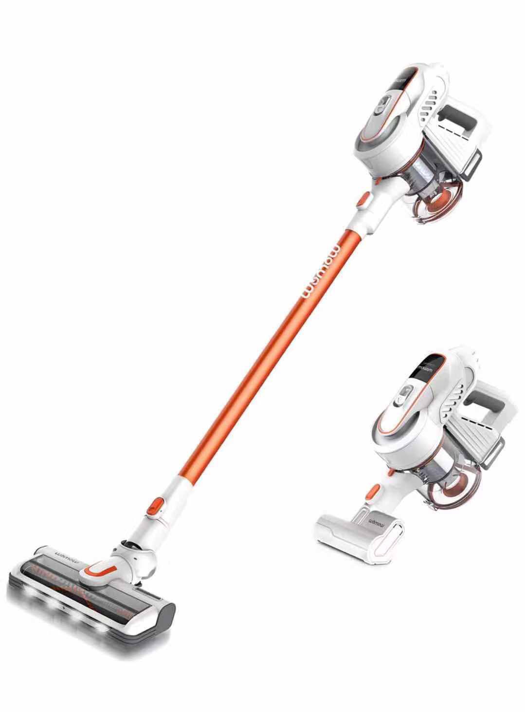 W9 Cordless Stick Vacuum Cleaner, 300W Brushless Motor, 16000pa Powerful Suction,HEPA Filter, Lightweight 2 in 1 Handheld Vacuum with LED Carpet Brus
