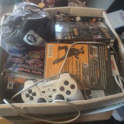 PlayStation 2 With Everything You See Games Controllers Good Condition