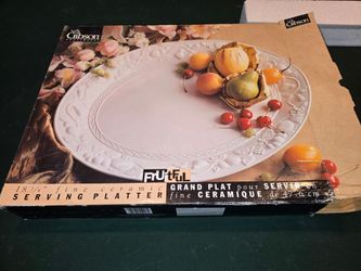 Gibson housewares ceramic platter 18 3/4"