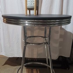 Retro Round Metal Dining Table 