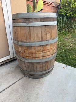 Full Size Oak Wood Barrel