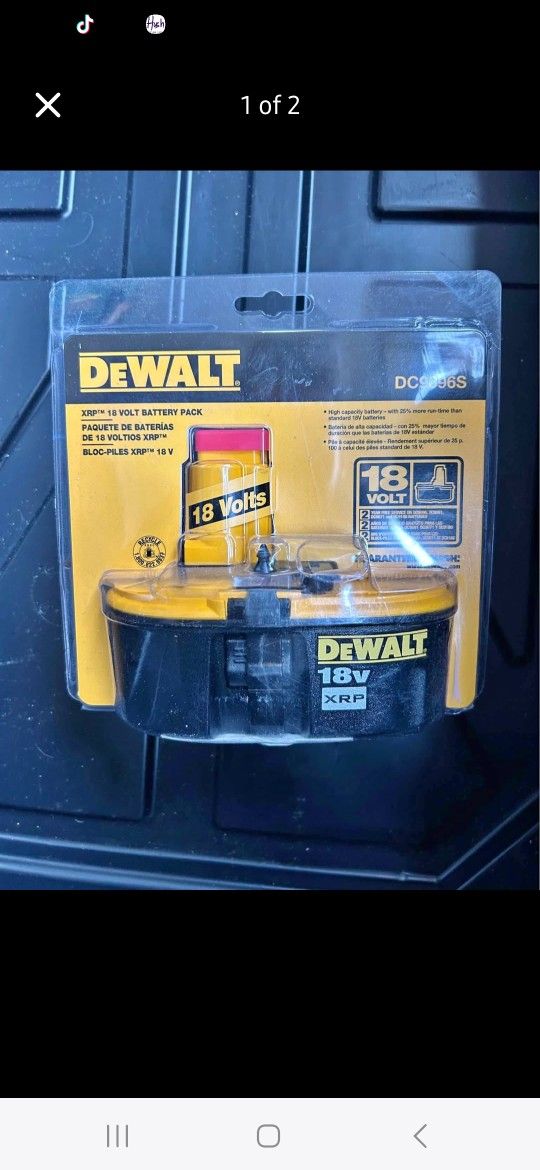 Dewalt DW9057 Heavy Duty 7.2V Battery Pack - Black