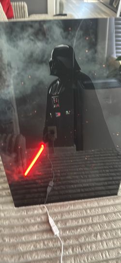 Darth Vader Ready To Hang Wall Art light up comes with adapter