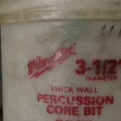Milw. 3 1/2” Core Bit Drill