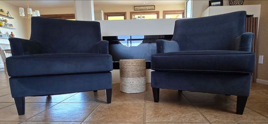 Pair of Ashley Kennewick Blue Accent Chairs - Like New