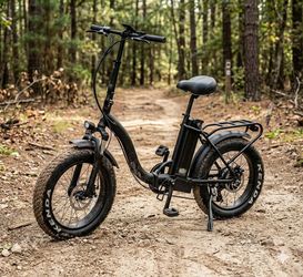 1000W Folding Electric Bike Fat Tire Electric Mountain Bicycle 20" 48V 21AH