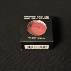 New NIB MAC Powder Kiss Soft Eyeshadow FALL IN LOVE Fun Pink Color 0.05 oz / 1.5 g 
