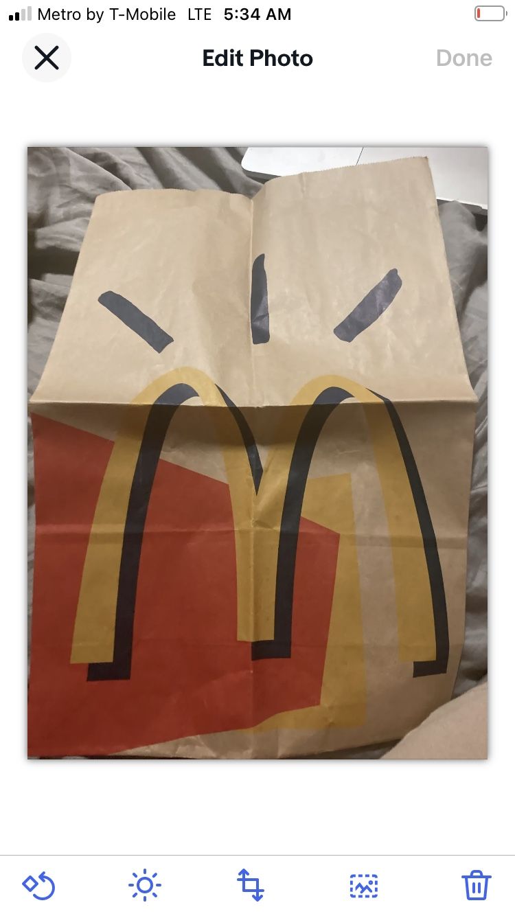 Travis Scott McDonalds Cactus Jack Logo Paper Bag