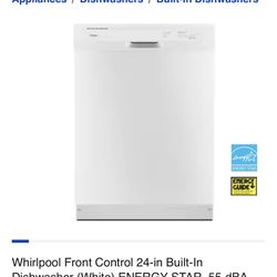 Whirlpool White Dishwasher 