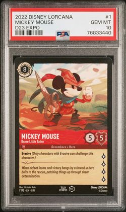 Disney Lorcana PSA 10 TCG D23 Exclusive Mickey Mouse  