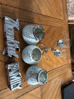 Silver crackle decor
