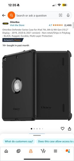 Otterbox Defender For Apple iPad (9th Generation) 10.2 Inch