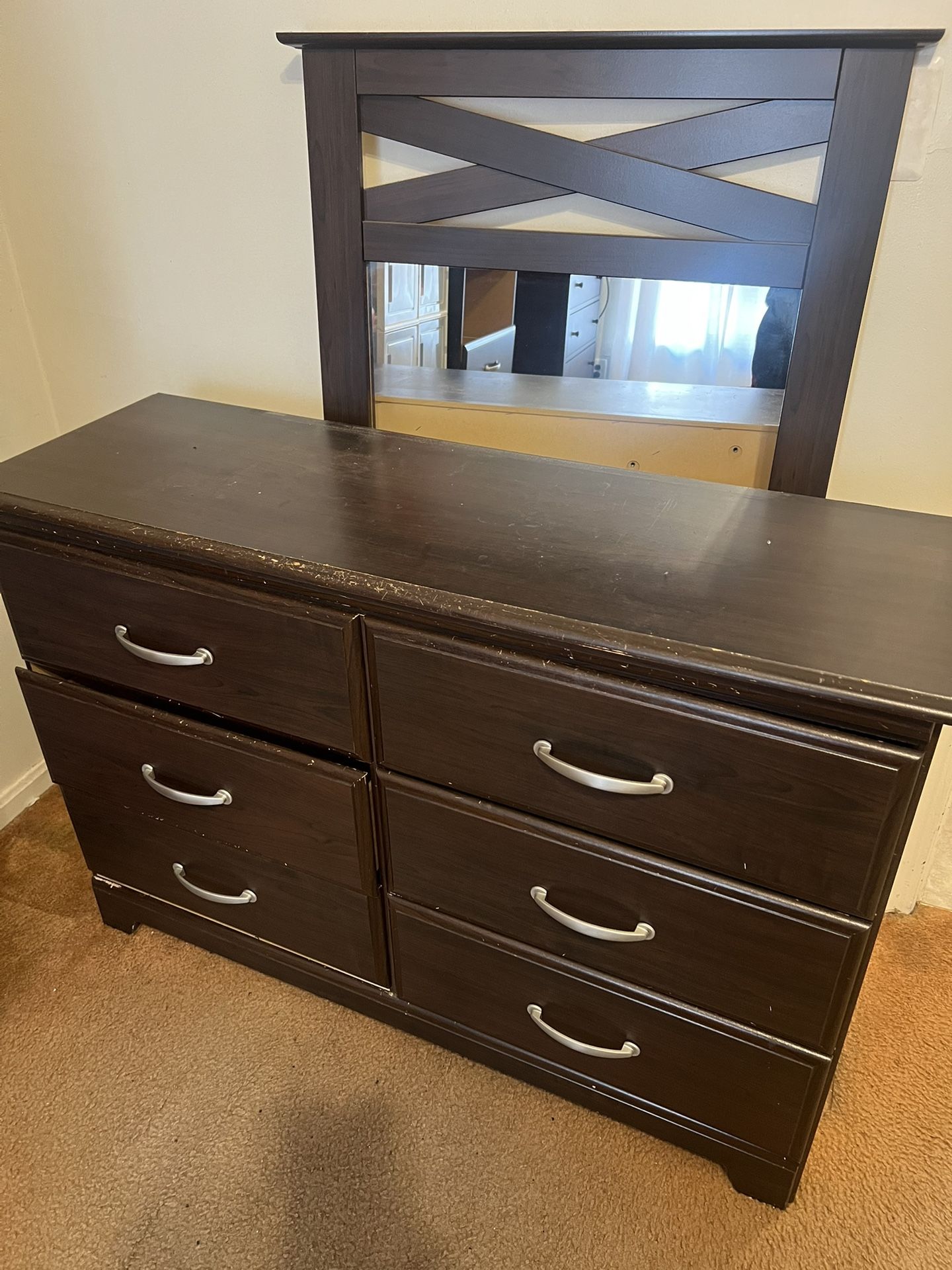 6 Draw Dresser with Mirror