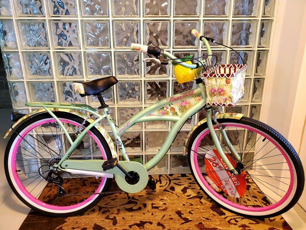 Brand New!! 26Inch Womens Jimmy Buffet Margaritaville Beach Cruiser Bike.