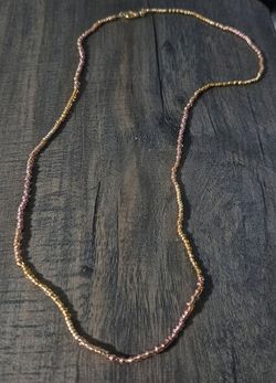 Beaded Gold Layering Necklace