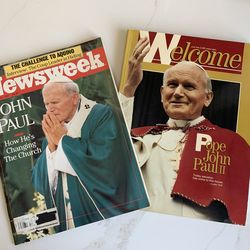 Magazine bundle:  1987 Pope John Paul II Newsweek magazine &  Papal Visit Welcome magazine