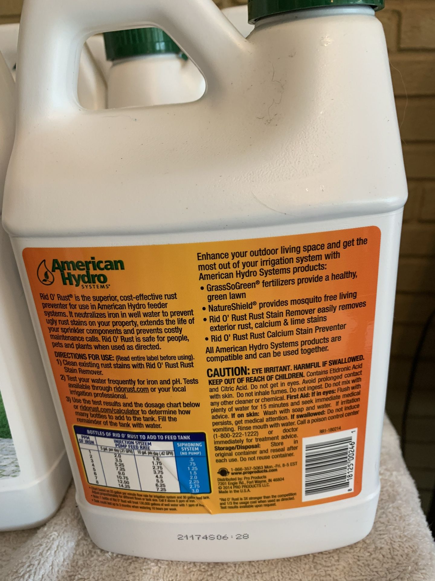 New American Hydro Systems Rid O Rust Ridorust Rust Preventer Concentrated  64 Oz Bottles $20 EACH Firm for Sale in Fort Lauderdale, FL - OfferUp