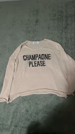 Champagne Please Graphic Knit Sweater