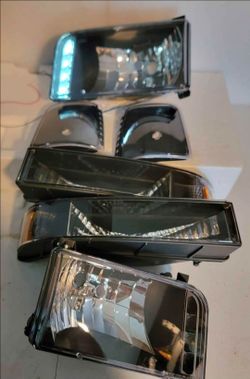 92-96 Ford F150 F250 F350 Bronco LED Headlights Luces Micas Calaveras Faros Faroles Focos Headlamps