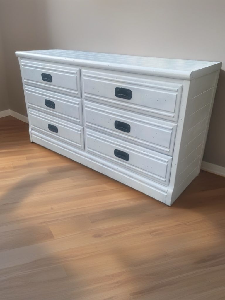 NICE ALL WOOD WHITE DRESSER