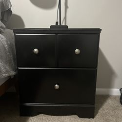 Used Black Dresser/Bedside Table