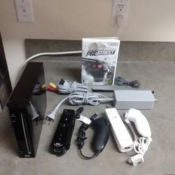Nintendo Wii Console, W/2 Controllers, 2 Nunchucks, Cables, Game, Tested, Working.