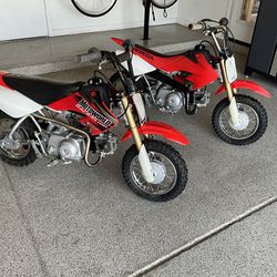 Two 2004 Honda CRF50s $2000