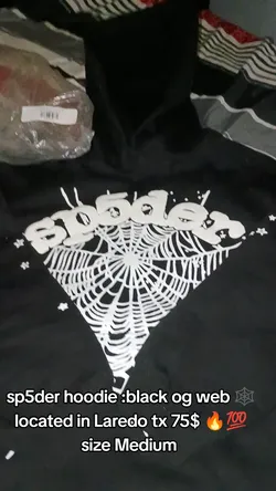 Black og web 🕸️ sp5der hoodie Brand new not used