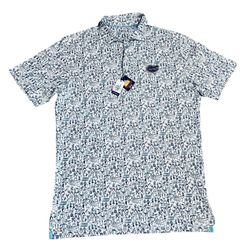 johnnie-O The Tailgater Printed Polo Florida Gators  White/Medium NWT