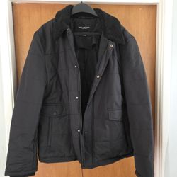 Men's Andrew Marc Jacket Large Black Sherpa