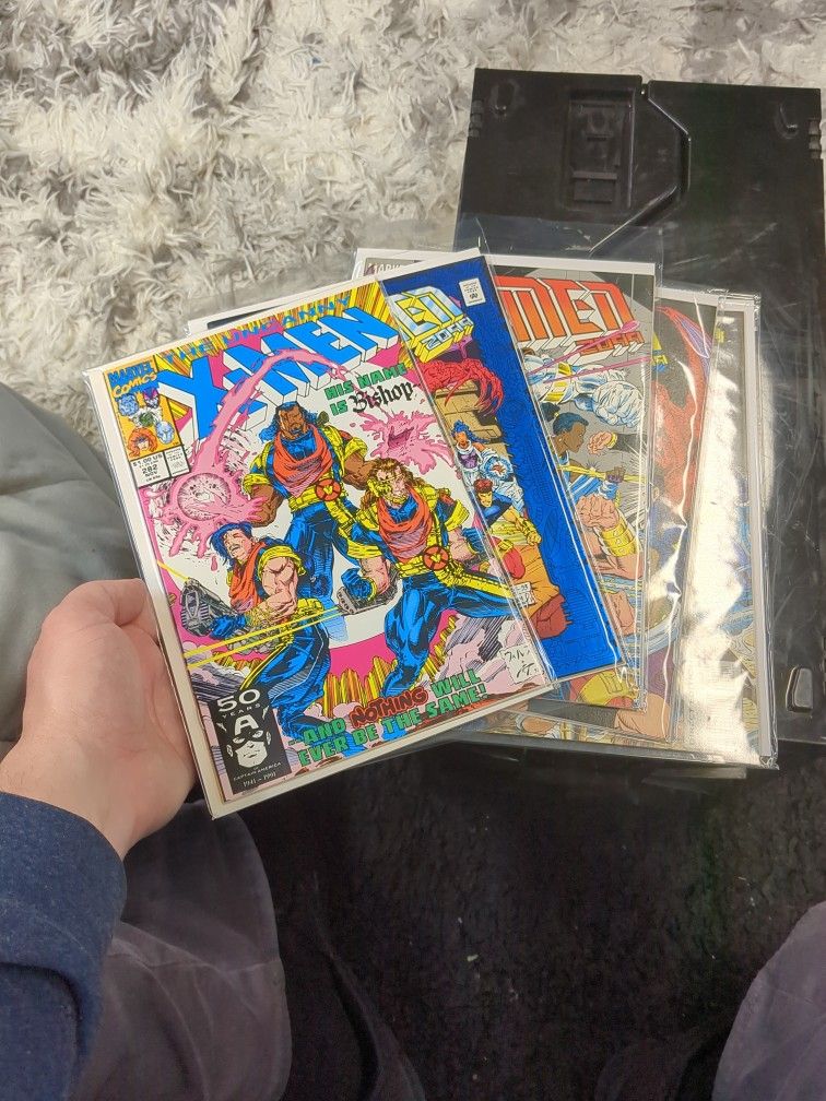 Uncanny xmen 282 first appearance of Bishop. Near mint.
Xmen 2099 #1-4 VG condition