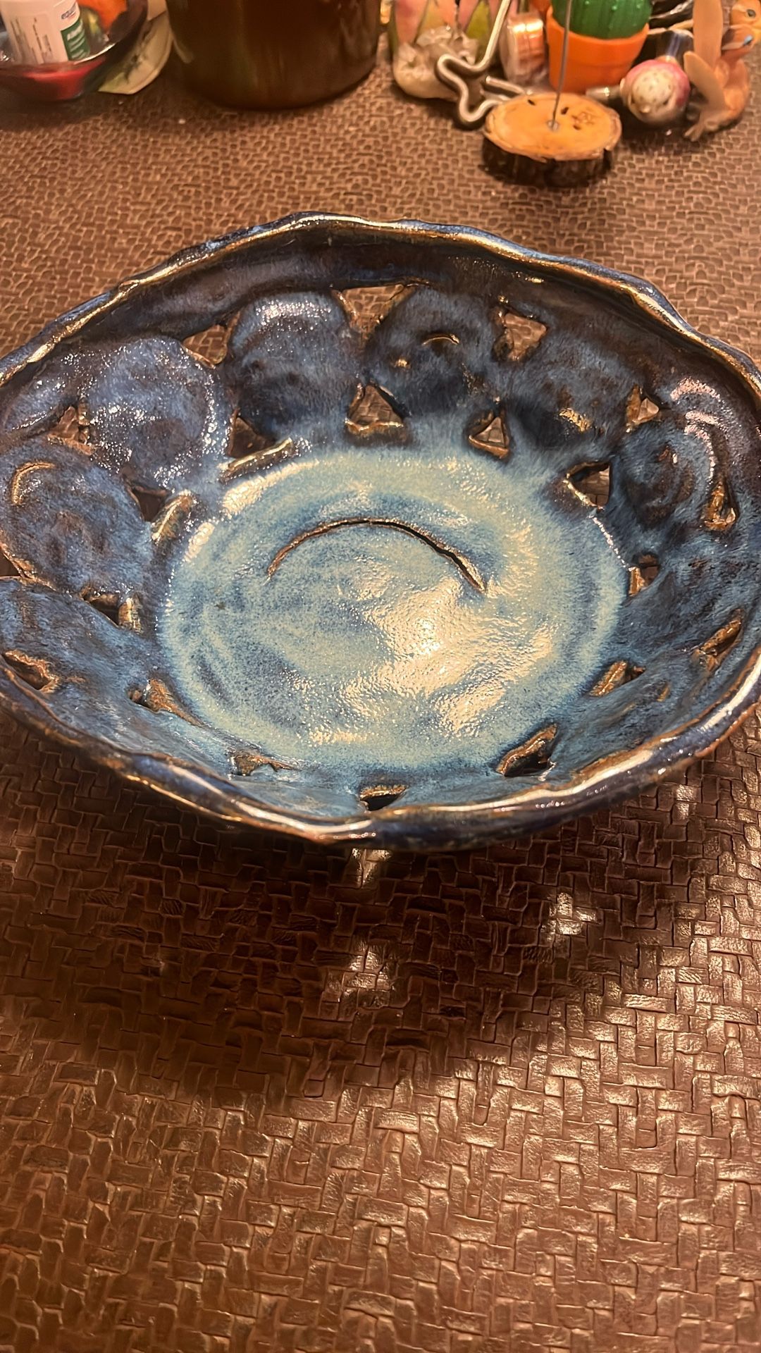 Pottery Blue Bowl