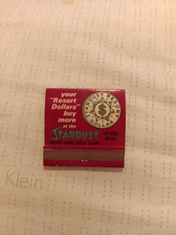 Stardust Hotel Las Vegas Vintage Matchbook