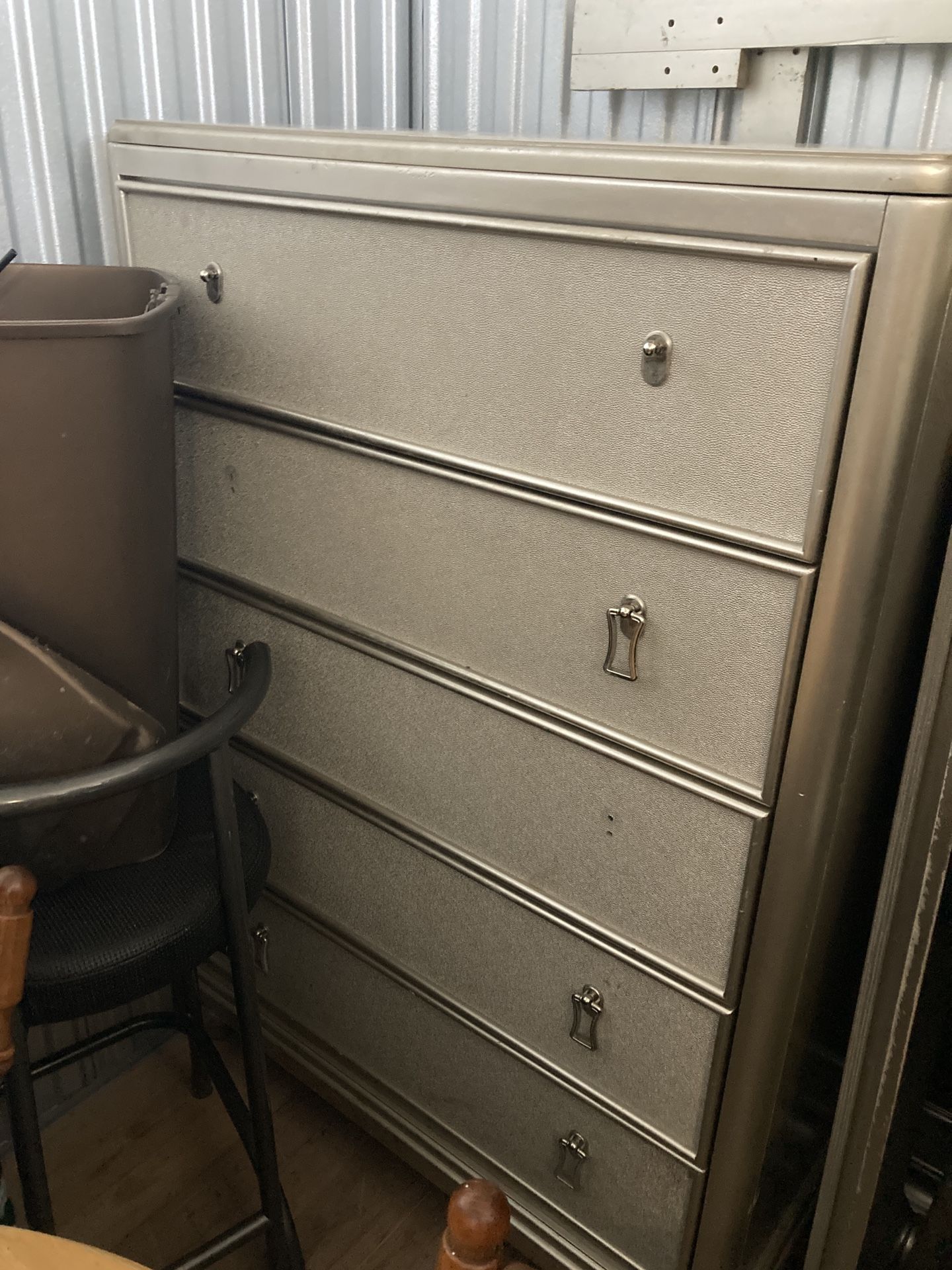 Large Silver Bureau (other matching Pieces Available For Free)